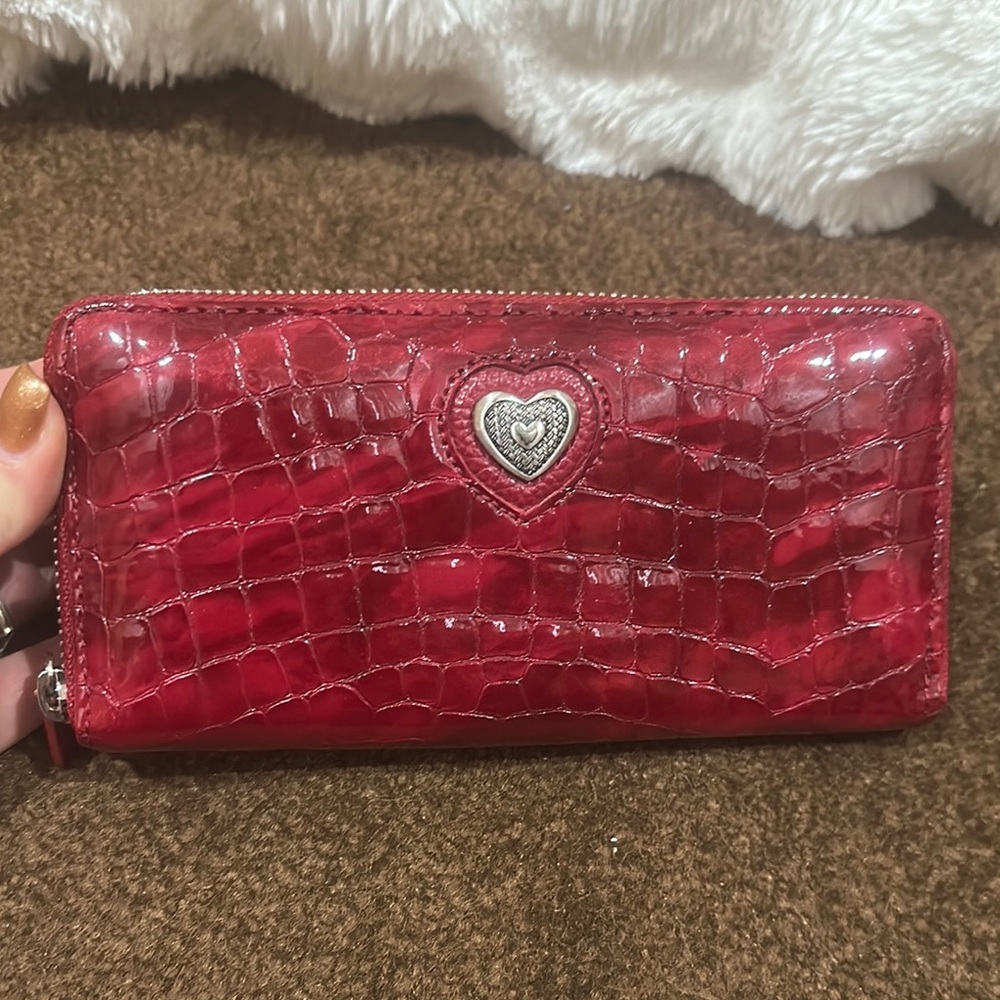 Red faux Crocodile Embossed Women's Wallet